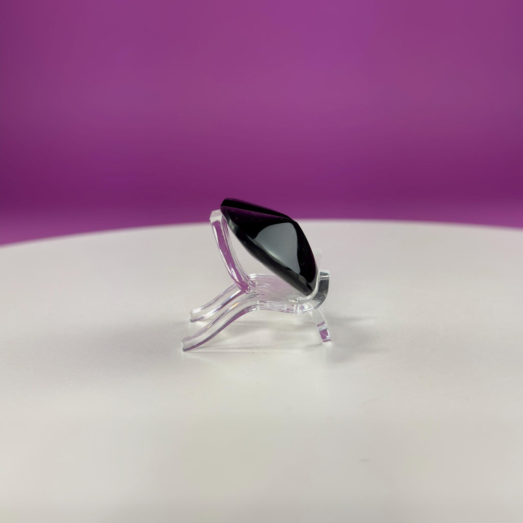 Mini Rainbow Obsidian Heart Carving (Mexico)