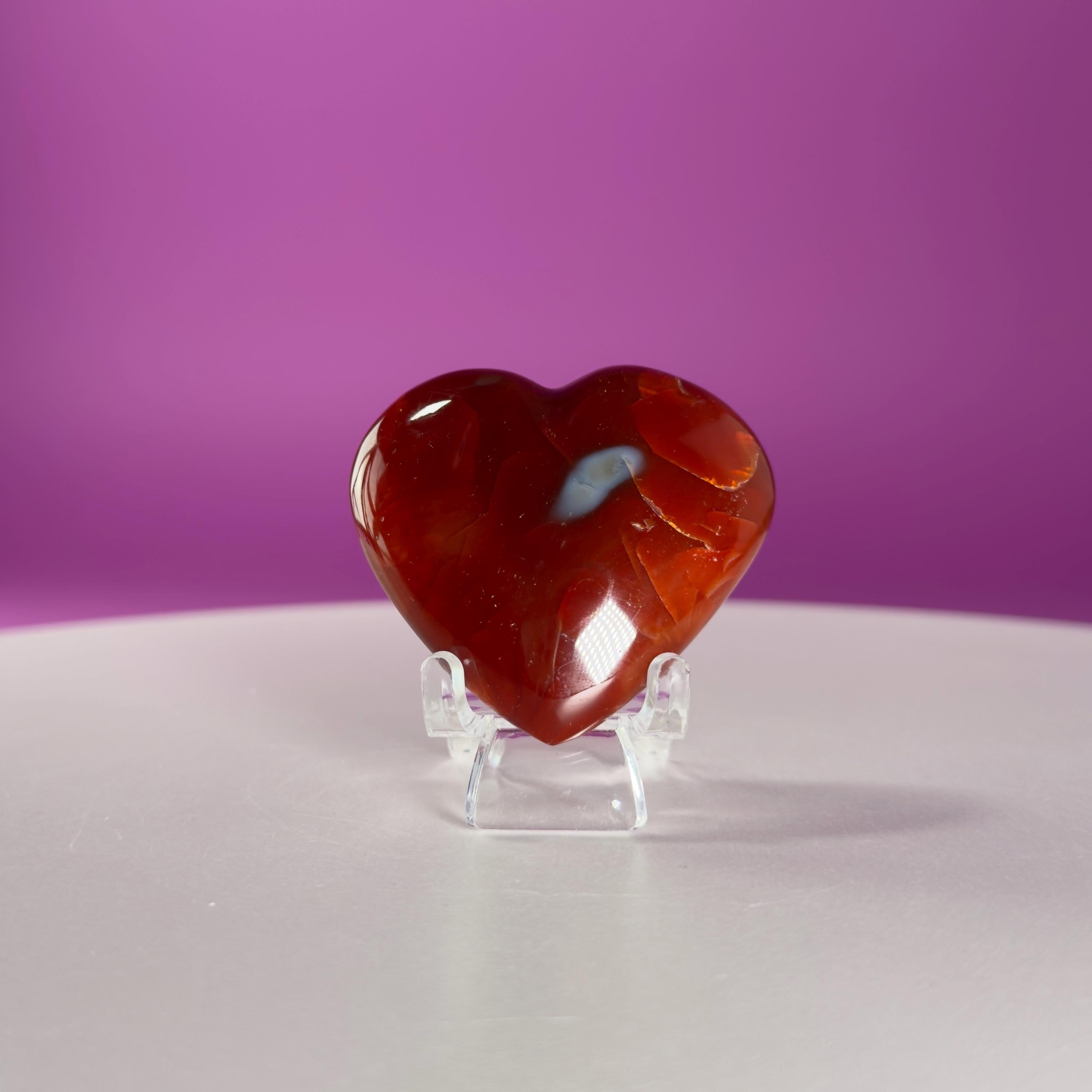 Carnelian Heart Carving, Choice of Stone