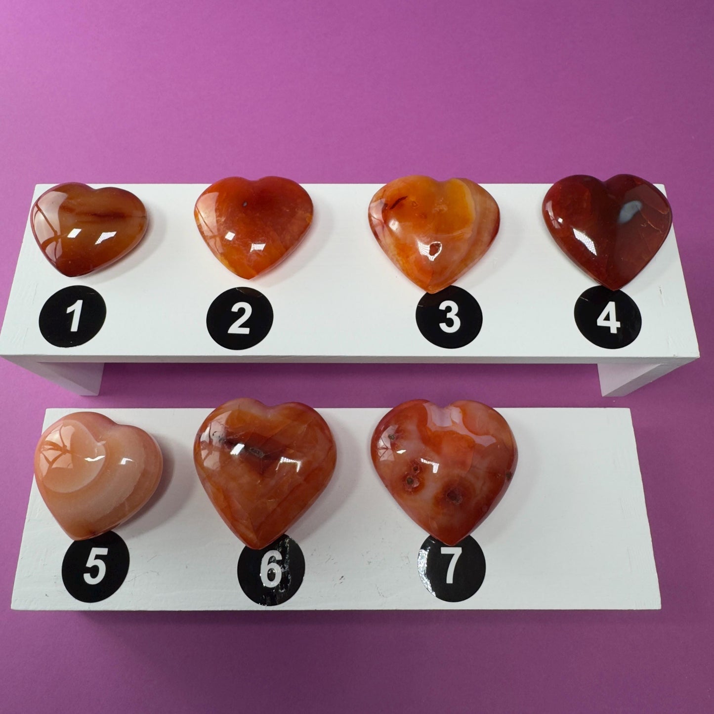 Carnelian Heart Carving, Choice of Stone