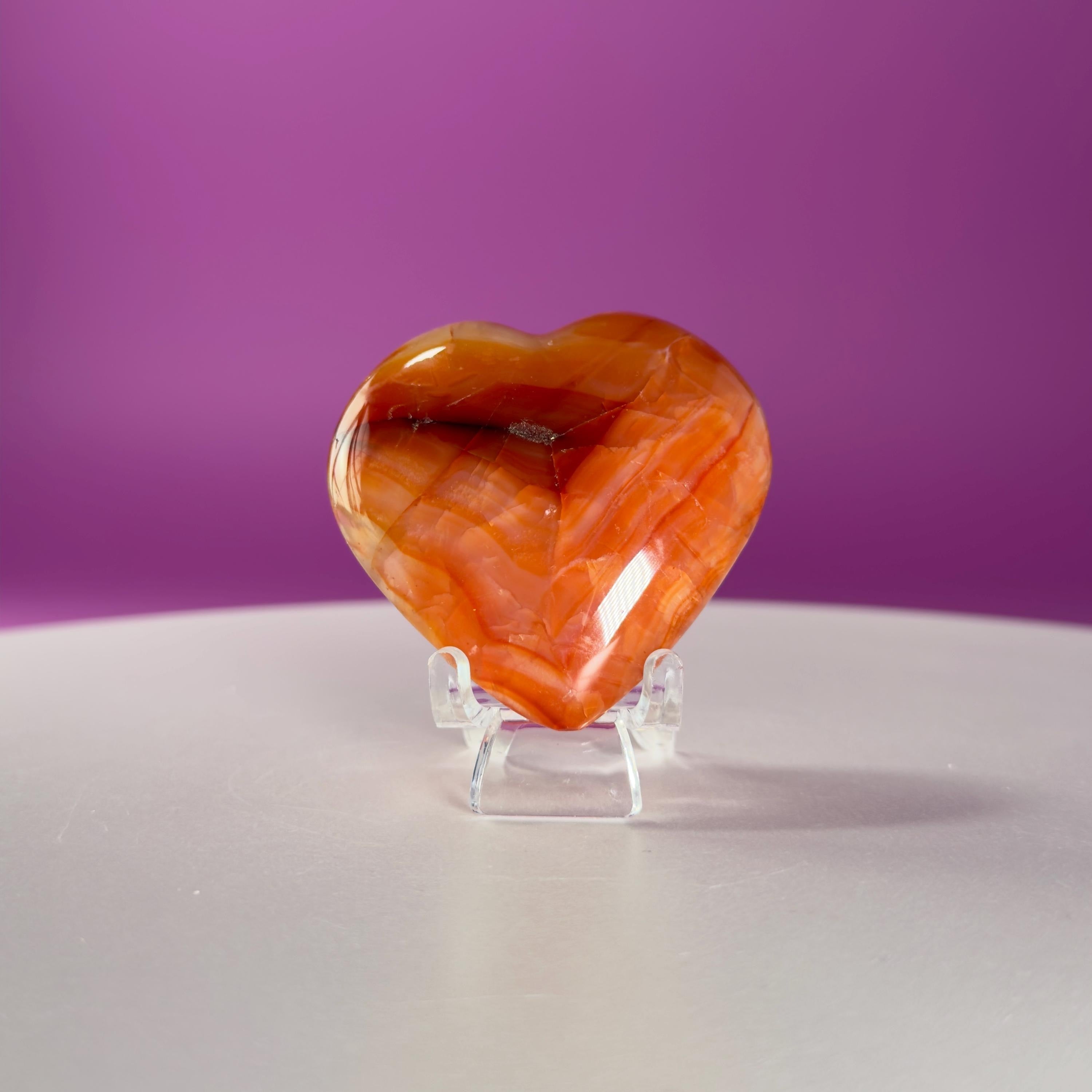 Carnelian Heart Carving, Choice of Stone