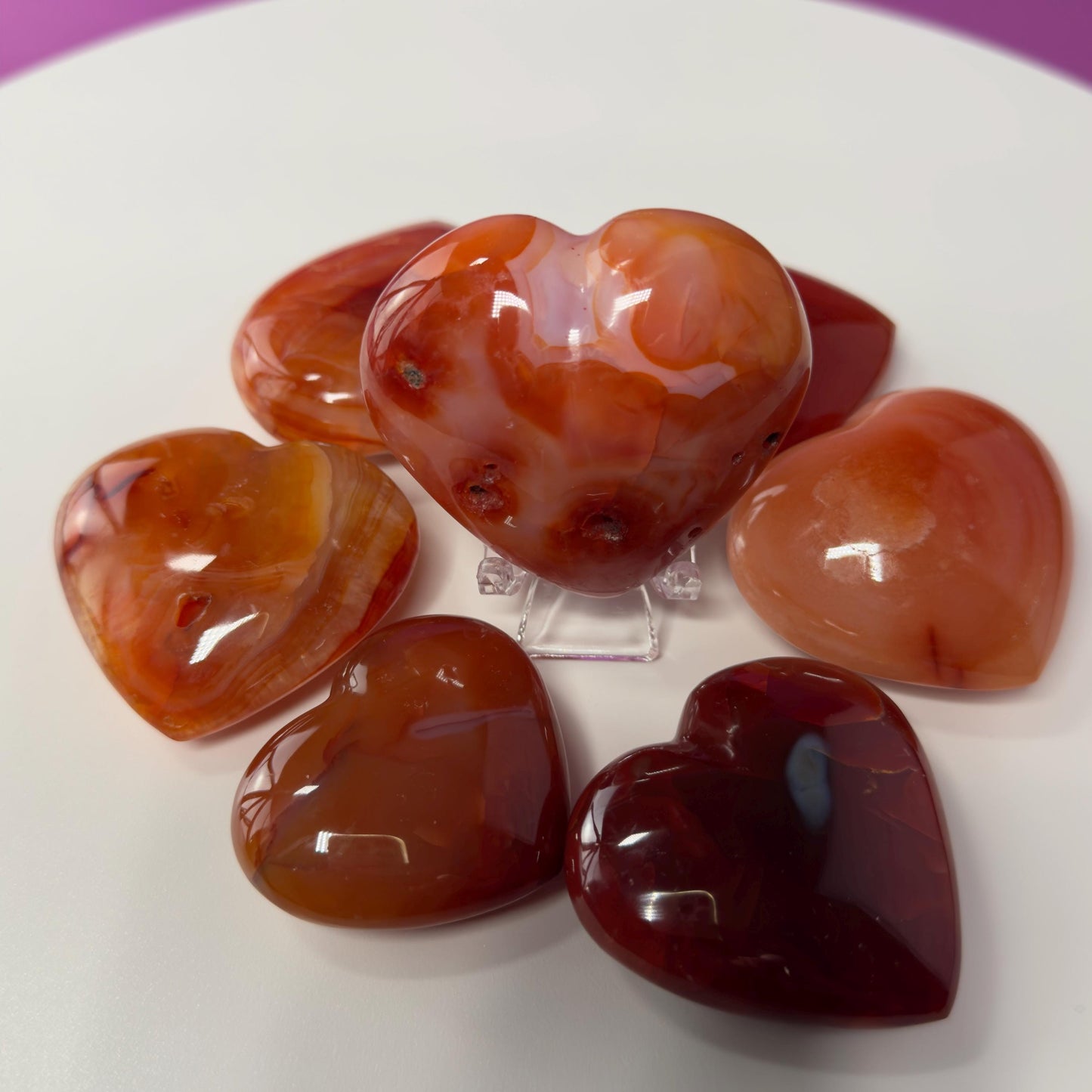 Carnelian Heart Carving, Choice of Stone