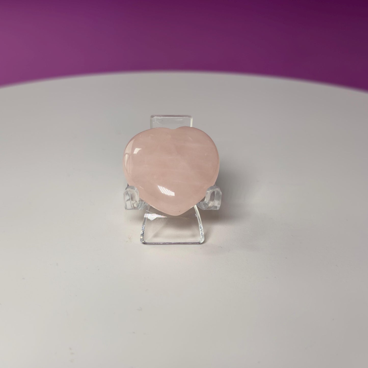 Mini Rose Quartz Heart Carving