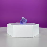 Mini Blue Halite Specimen | Rare Natural Blue Crystal (Includes Display Stand)