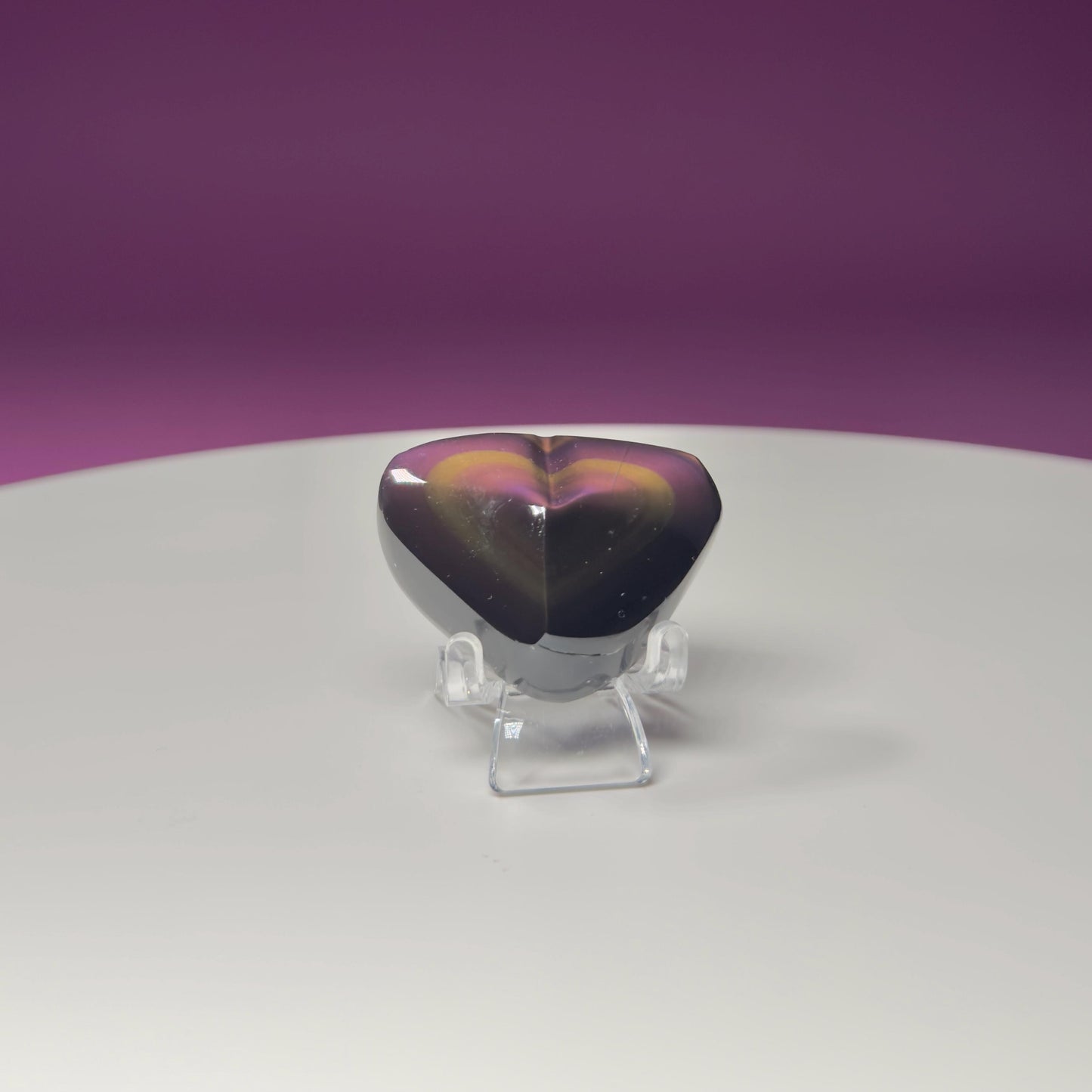Mini Rainbow Obsidian Heart Carving (Mexico)
