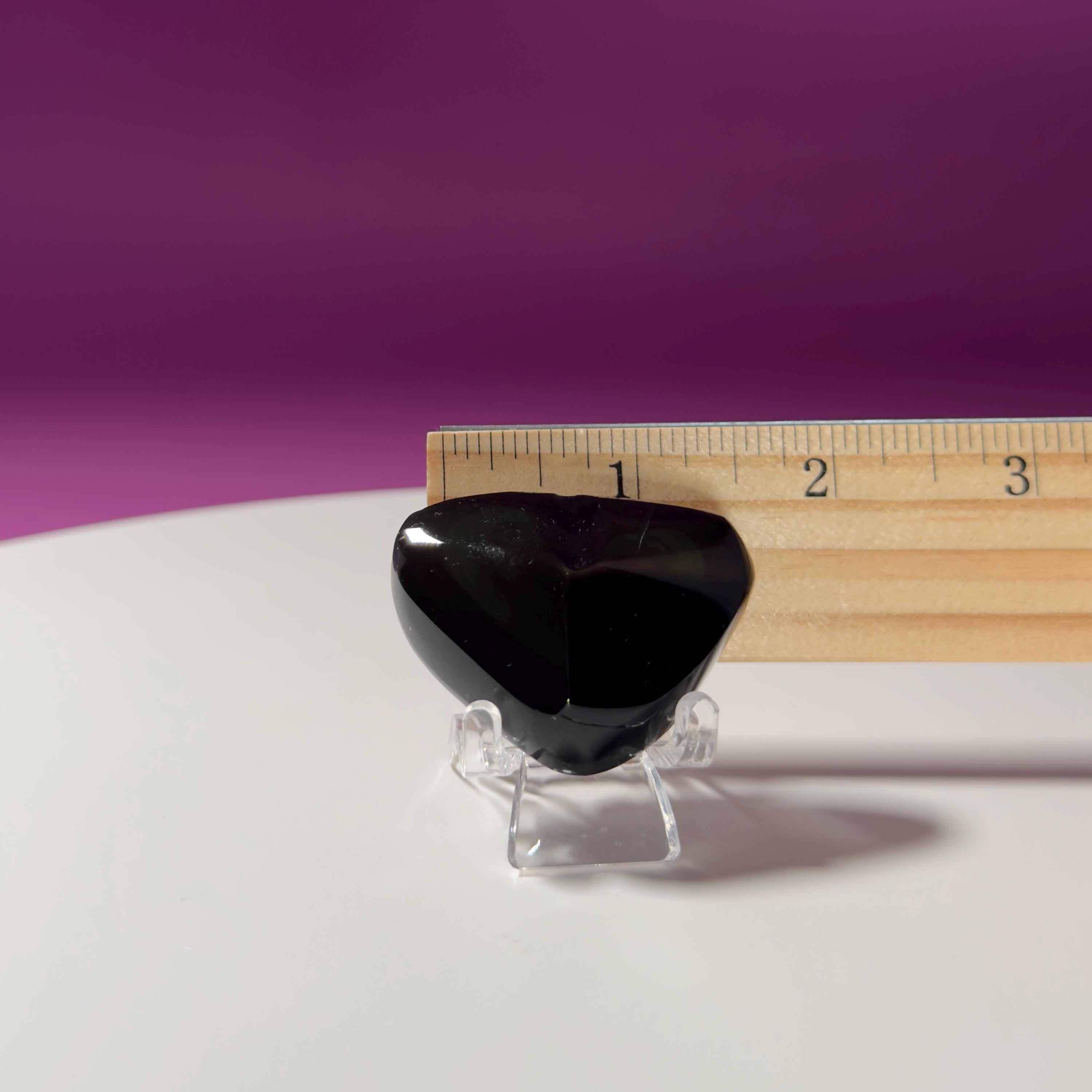 Mini Rainbow Obsidian Heart Carving (Mexico)