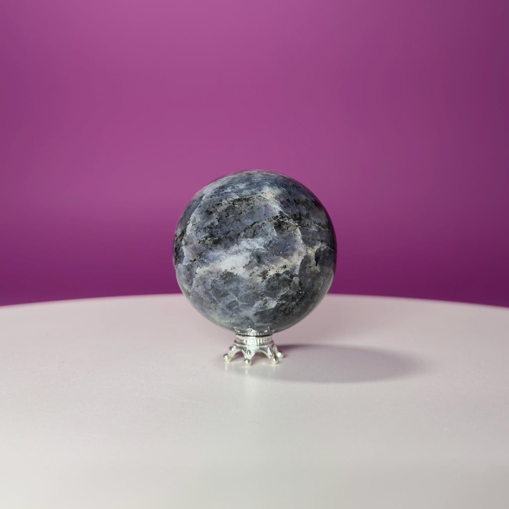 Polished Iolite Sphere | Third Eye Stone, Meditation Decor