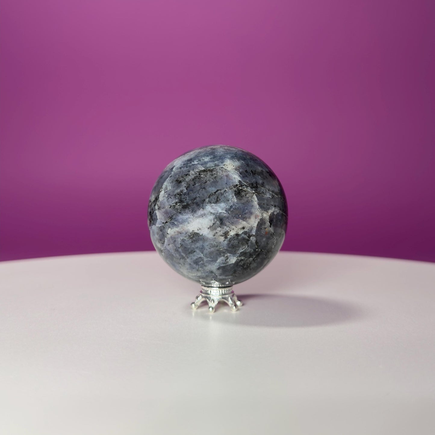 Polished Iolite Sphere | Third Eye Stone, Meditation Decor