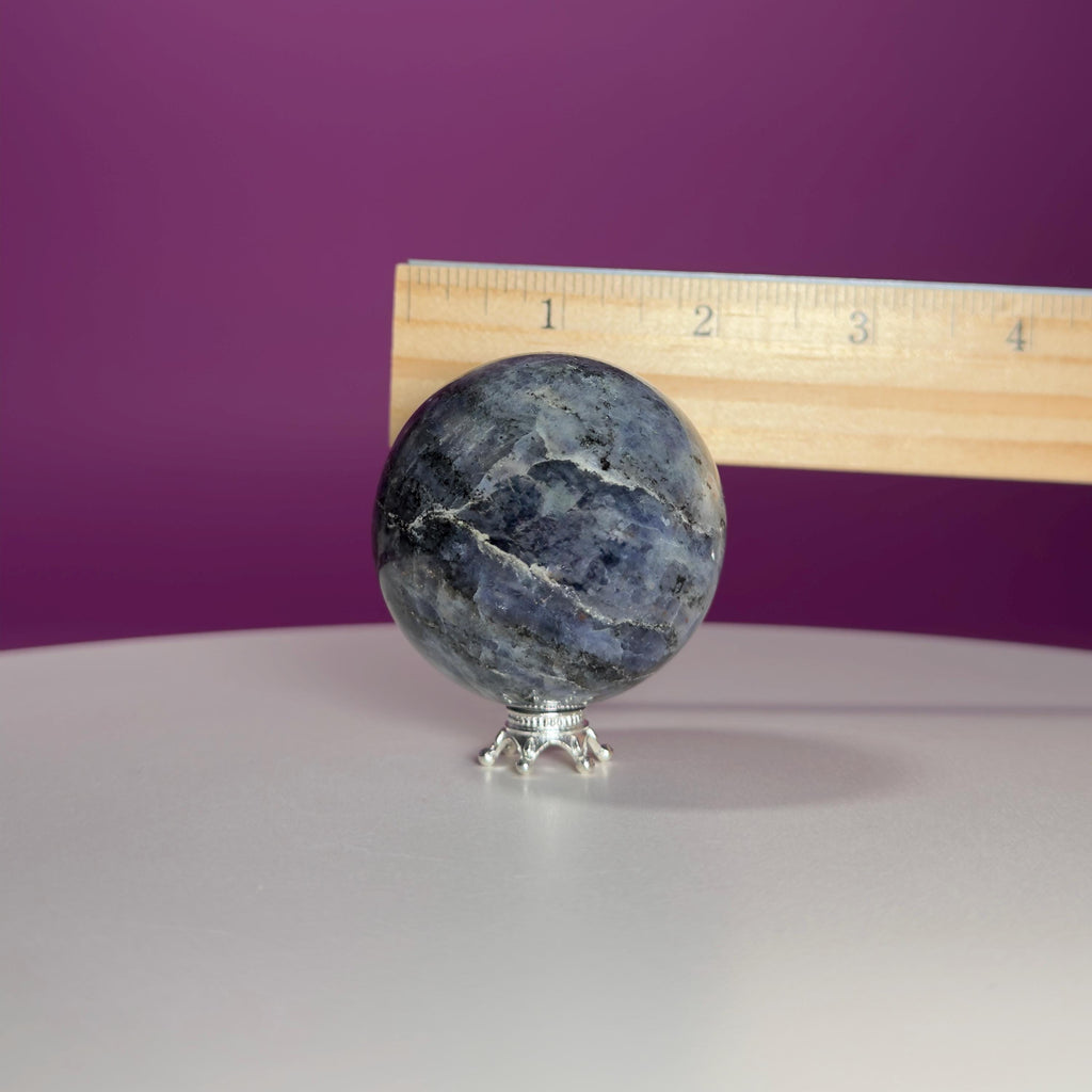 Polished Iolite Sphere | Third Eye Stone, Meditation Decor