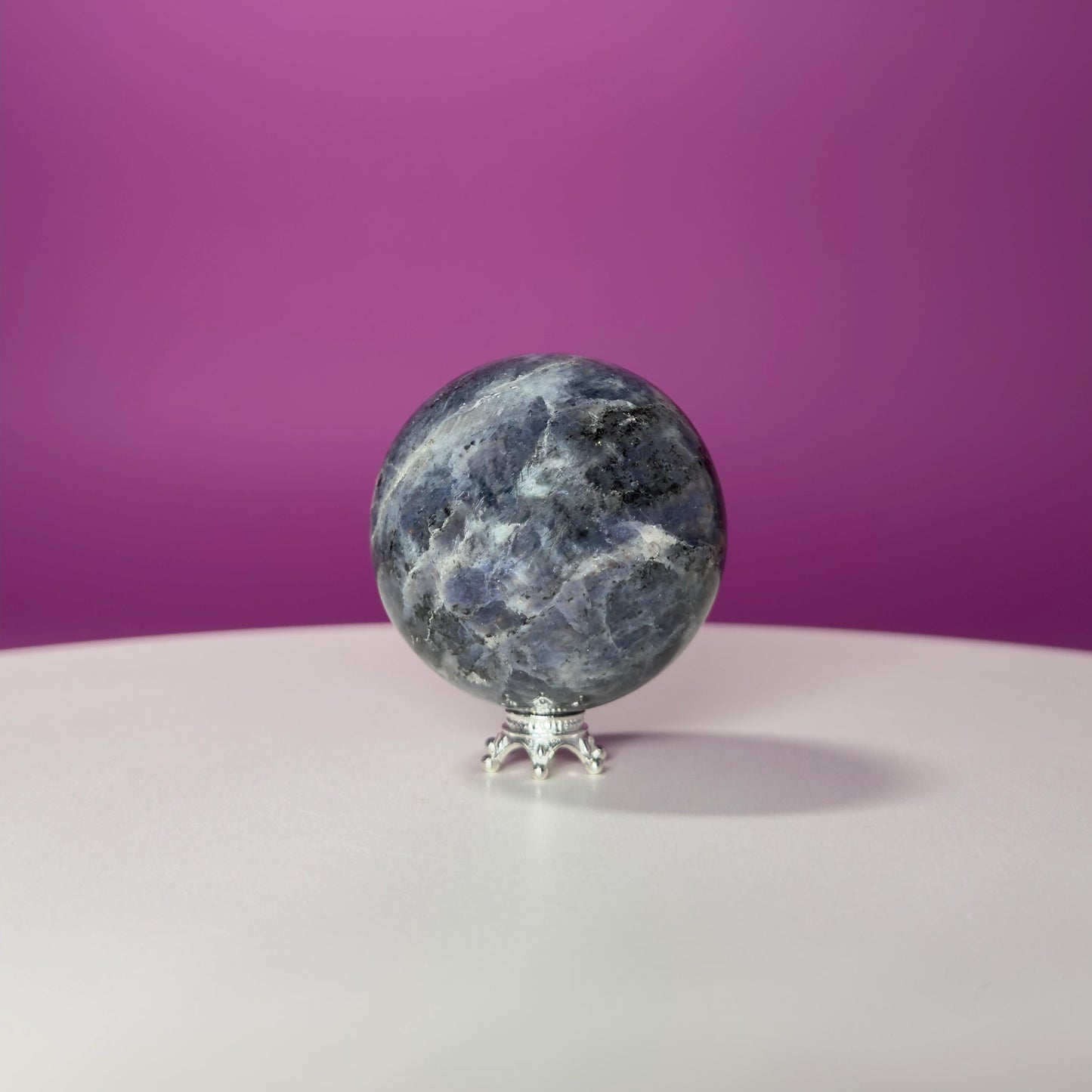 Polished Iolite Sphere | Third Eye Stone, Meditation Decor
