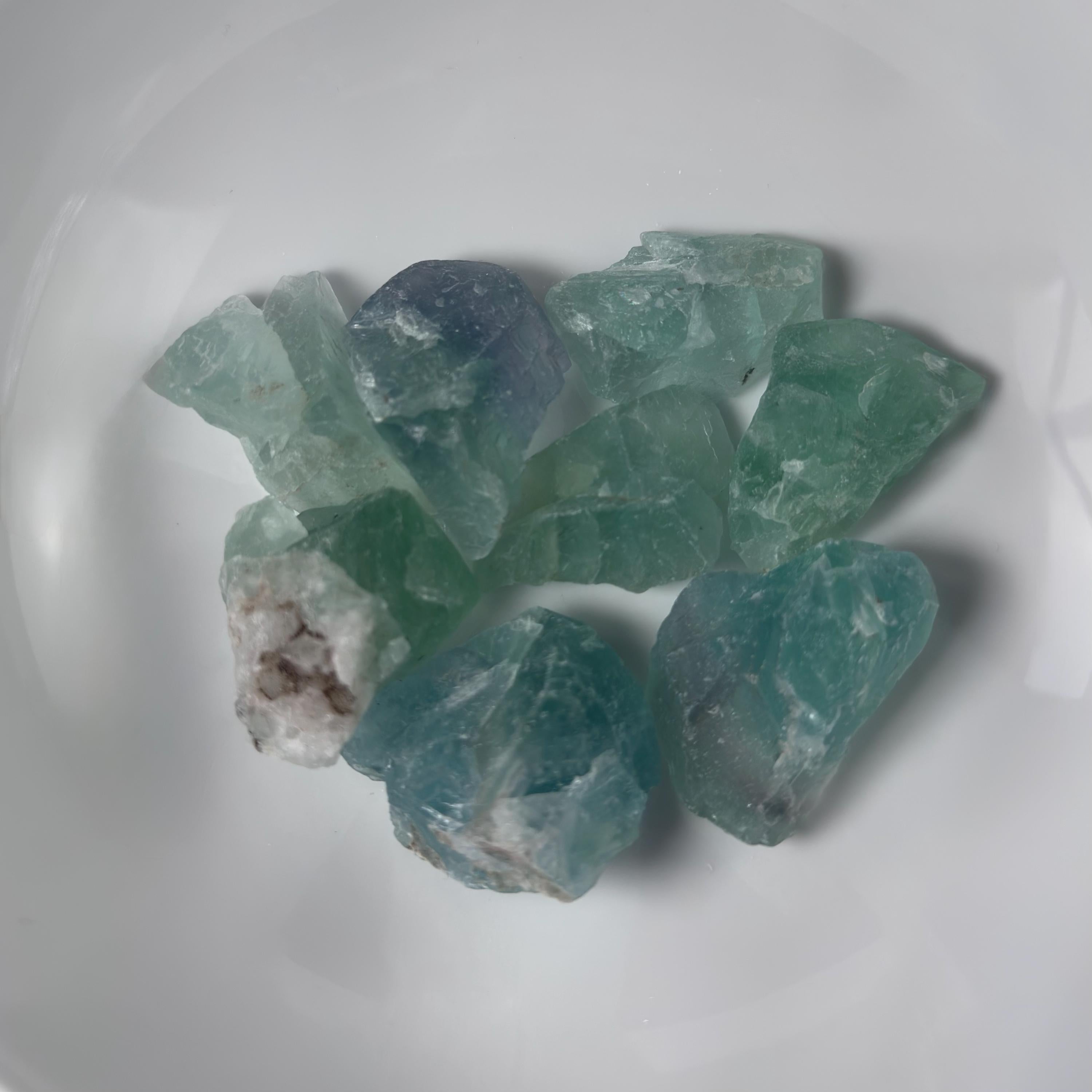 Fluorite Rough Stones-Natural Crystal Chunk Mix (7-8 pieces per bag)