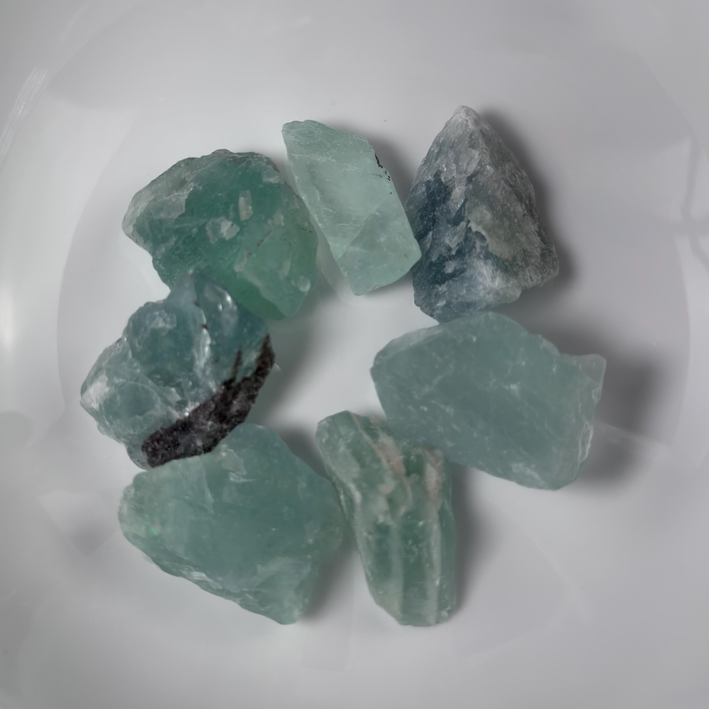 Fluorite Rough Stones-Natural Crystal Chunk Mix (7-8 pieces per bag)