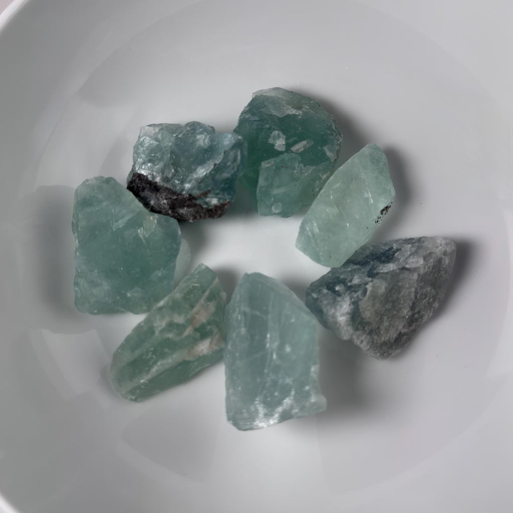 Fluorite Rough Stones-Natural Crystal Chunk Mix (7-8 pieces per bag)
