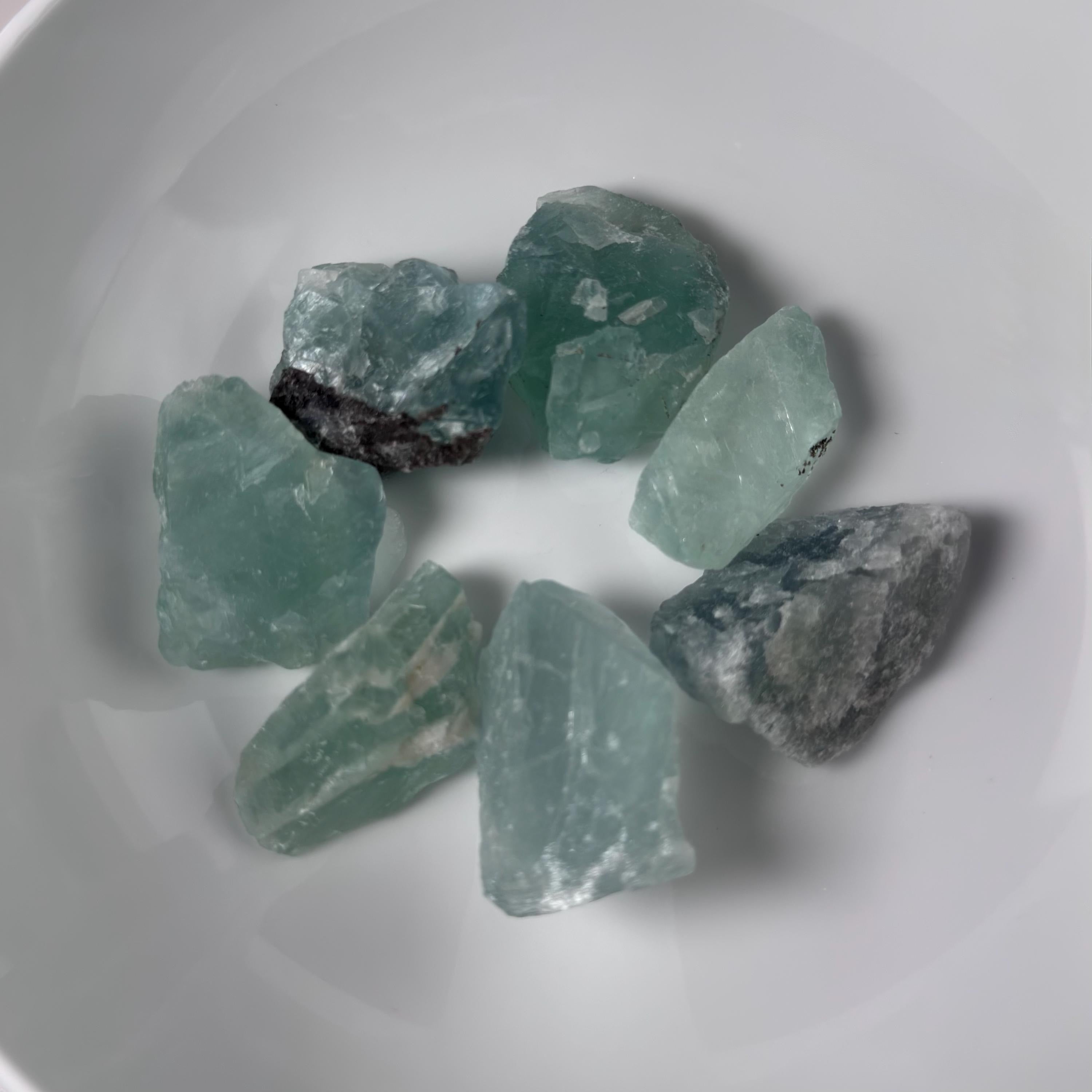 Fluorite Rough Stones-Natural Crystal Chunk Mix (7-8 pieces per bag)