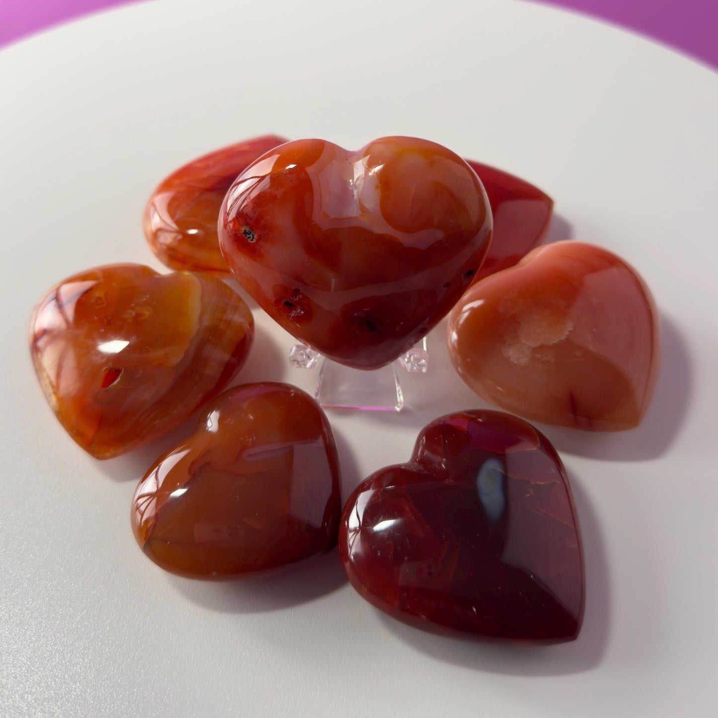 Carnelian Heart Carving, Choice of Stone