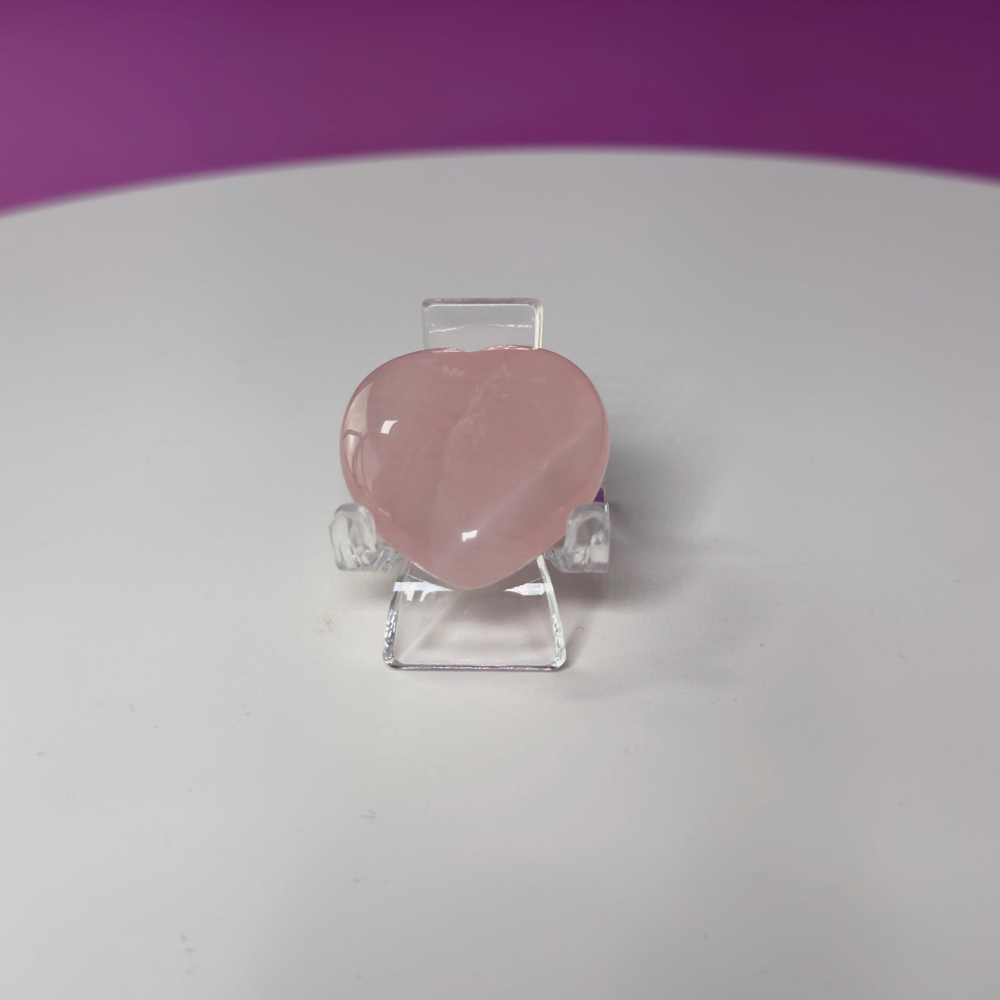 Mini Rose Quartz Heart Carving