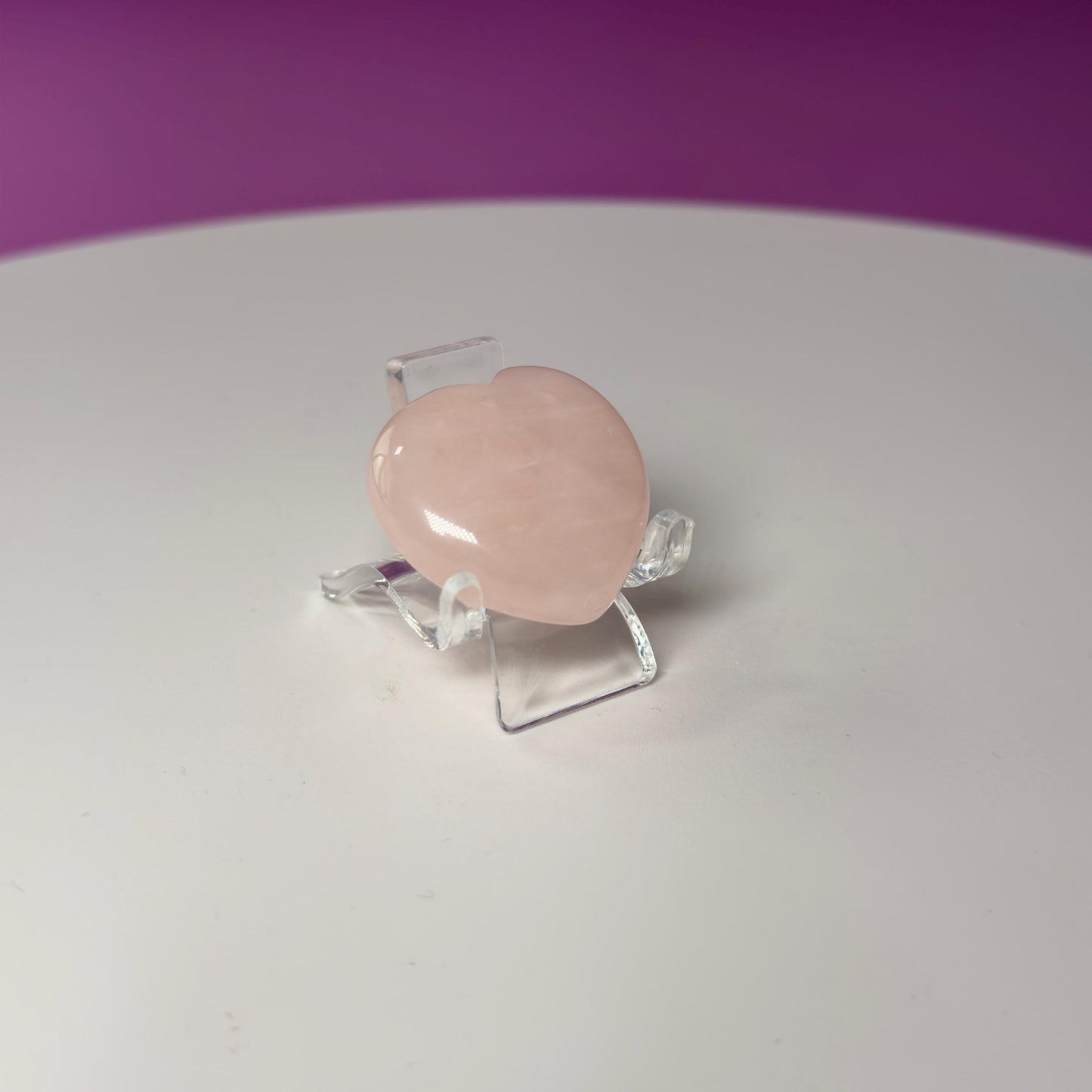 Mini Rose Quartz Heart Carving