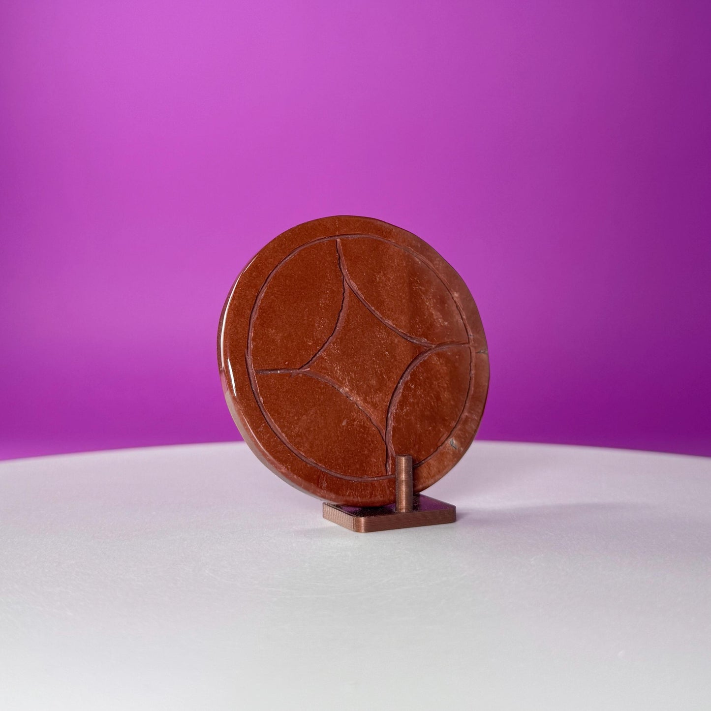 Red Jasper Money Coin  Abundance, Stability & Manifestation Energy