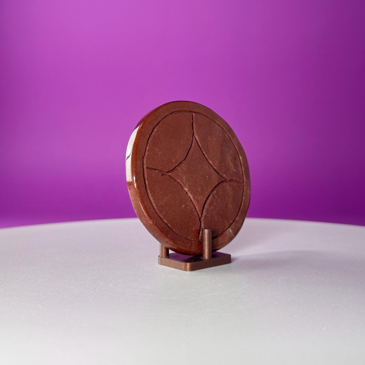 Red Jasper Money Coin  Abundance, Stability & Manifestation Energy