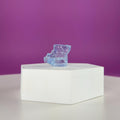 Mini Blue Halite Specimen | Rare Natural Blue Crystal | Display Stand Included