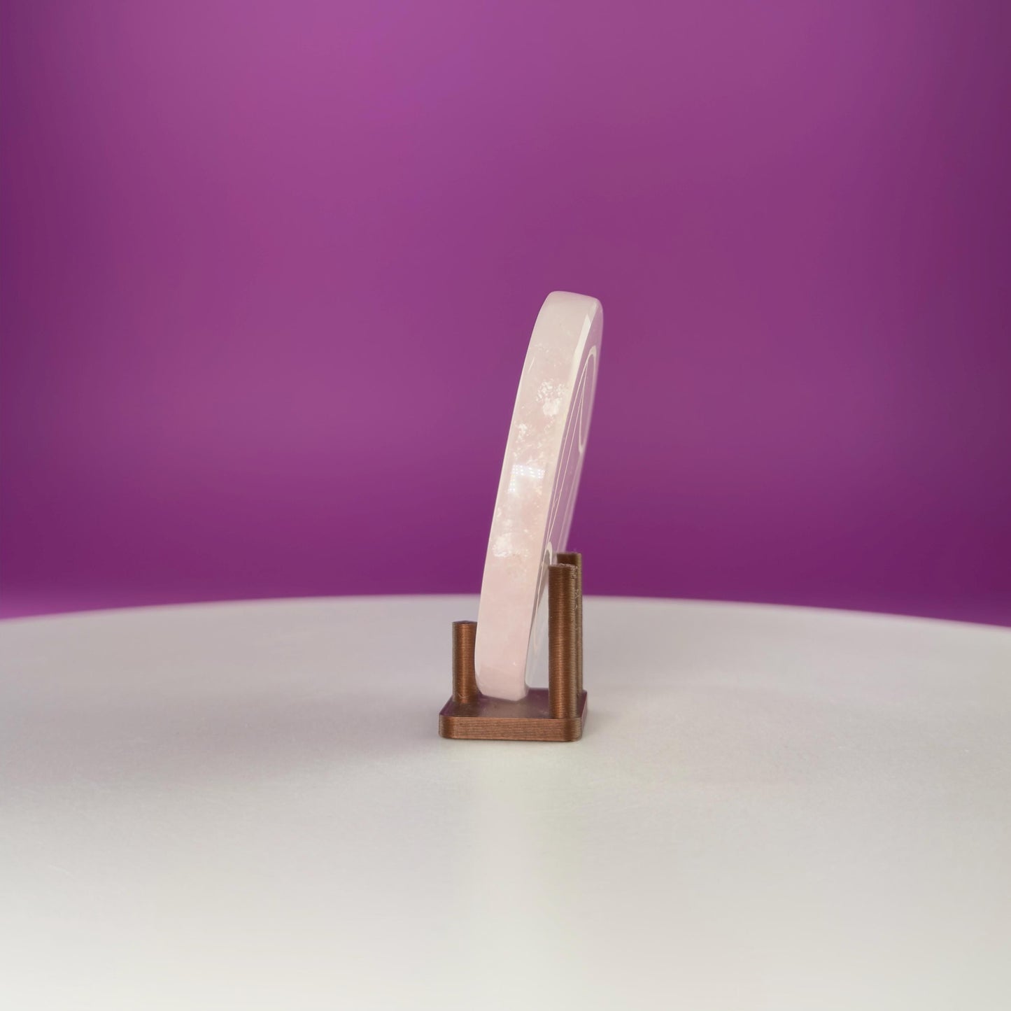 Rose Quartz Money Coin  Love & Abundance Crystal  Heart Chakra Prosperity Stone