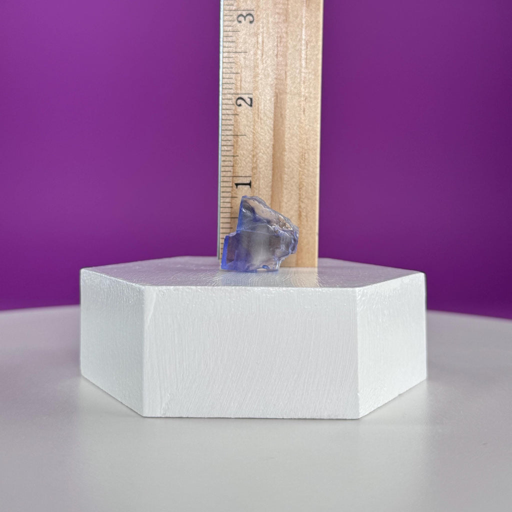 Mini Blue Halite Specimen | Rare Natural Blue Crystal (Includes Display Stand)