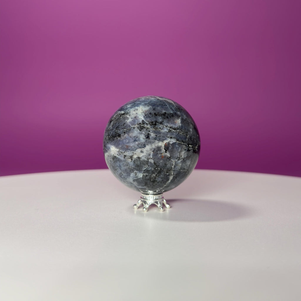Polished Iolite Sphere | Third Eye Stone, Meditation Decor