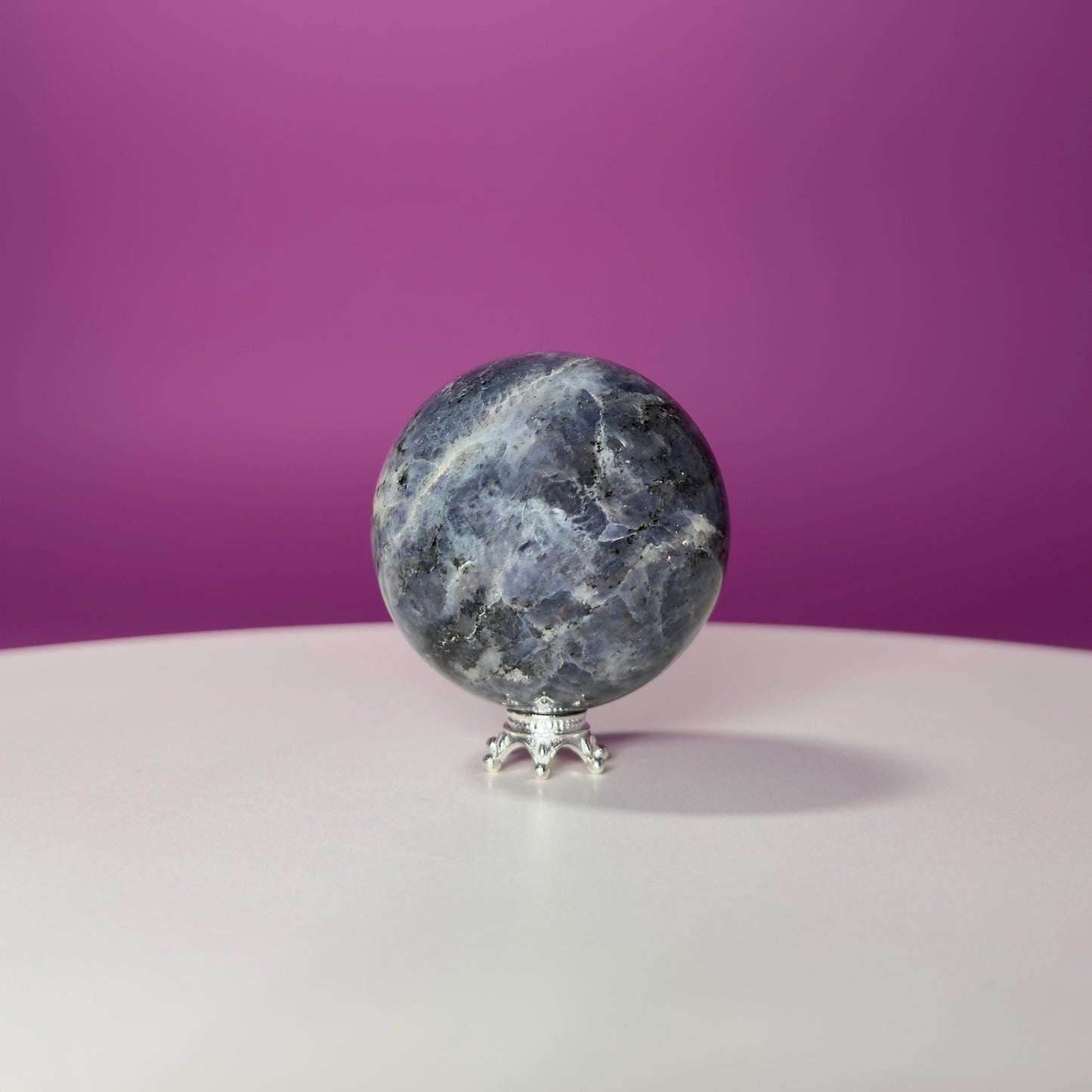 Polished Iolite Sphere | Third Eye Stone, Meditation Decor