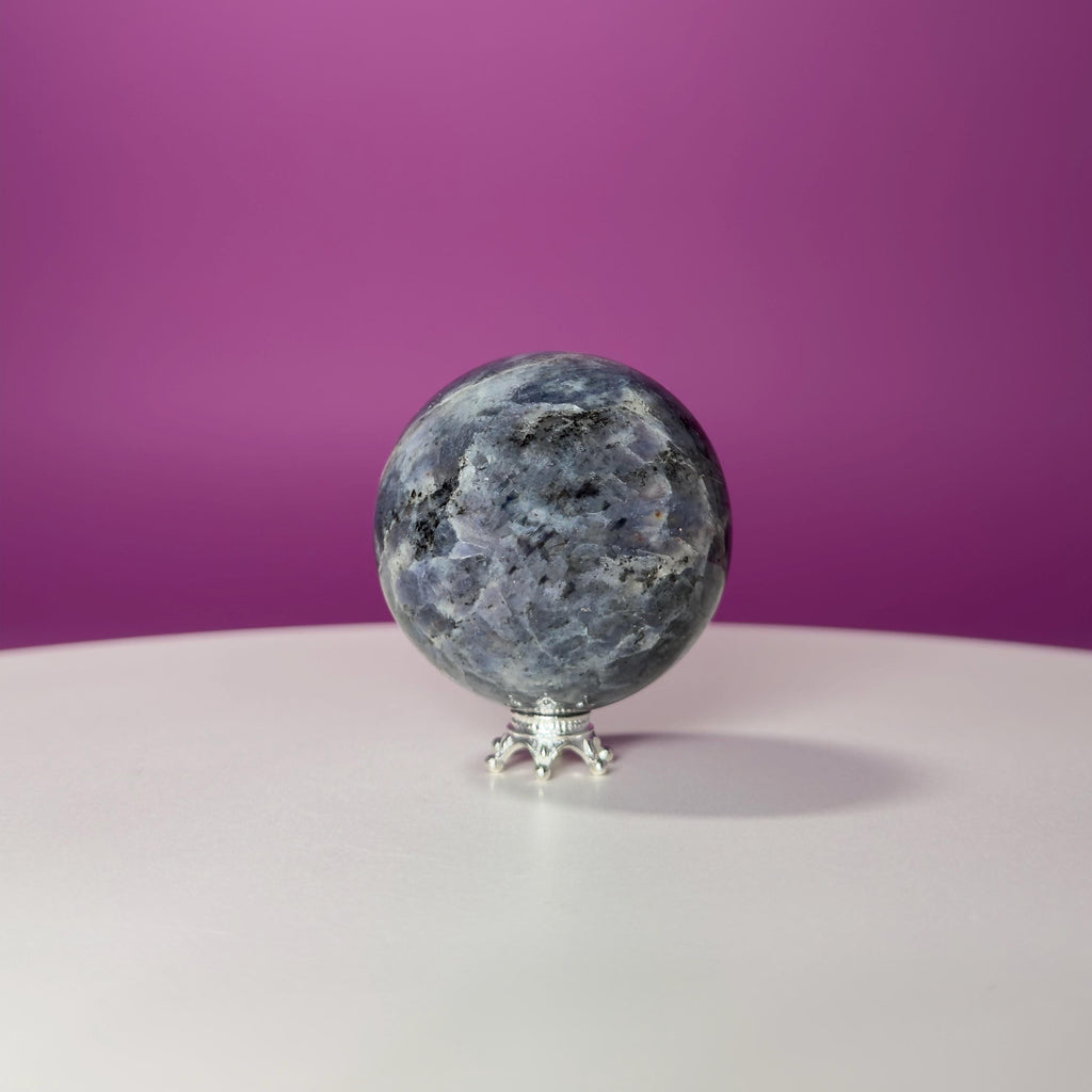 Polished Iolite Sphere | Third Eye Stone, Meditation Decor