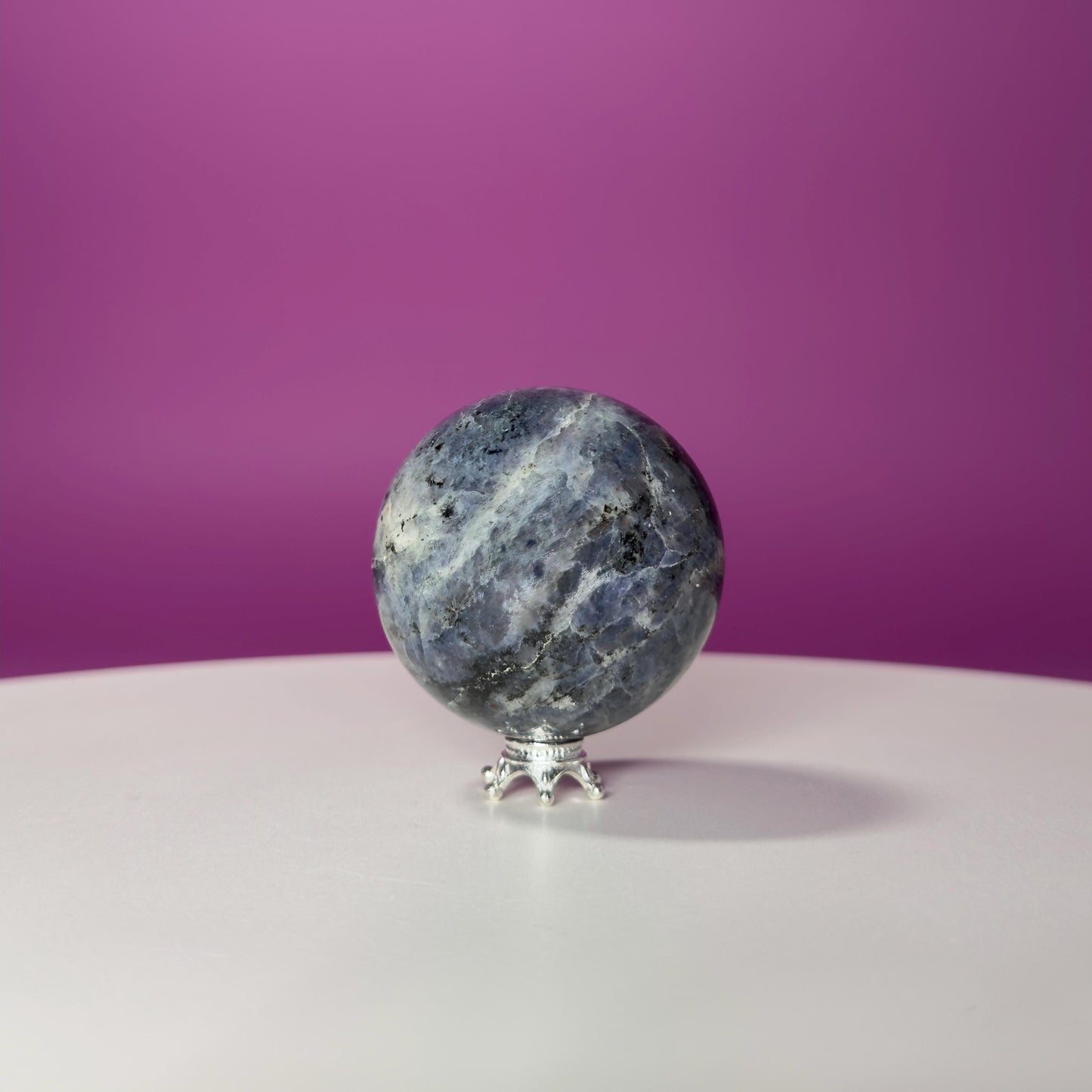 Polished Iolite Sphere | Third Eye Stone, Meditation Decor