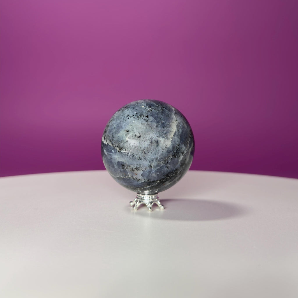 Polished Iolite Sphere | Third Eye Stone, Meditation Decor