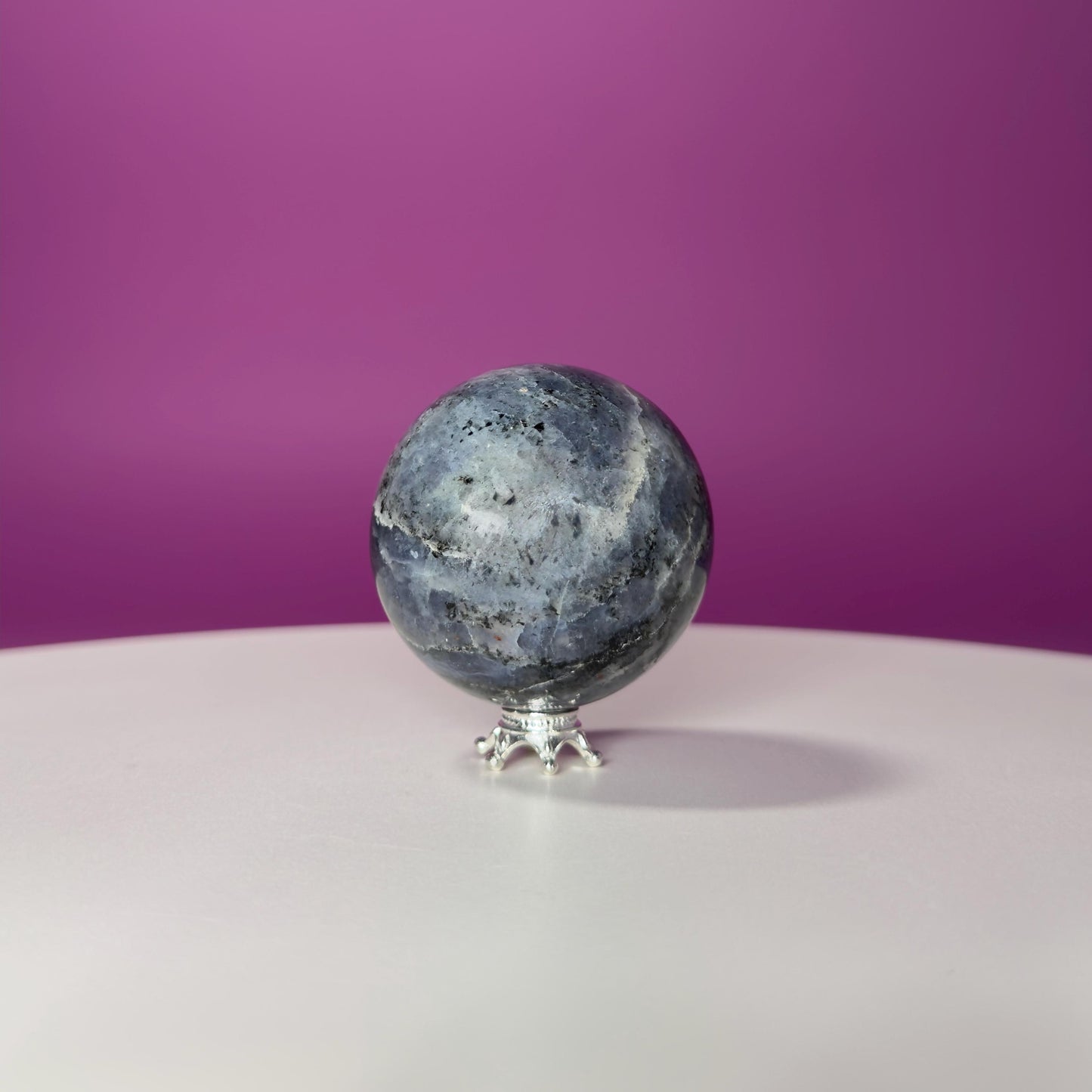 Polished Iolite Sphere | Third Eye Stone, Meditation Decor