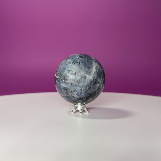 Polished Iolite Sphere | Third Eye Stone, Meditation Decor