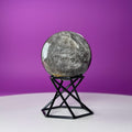 Black Moonstone Sphere with Stand | 259g Polished Crystal Ball | Intuition Stone | Lunar Energy Decor