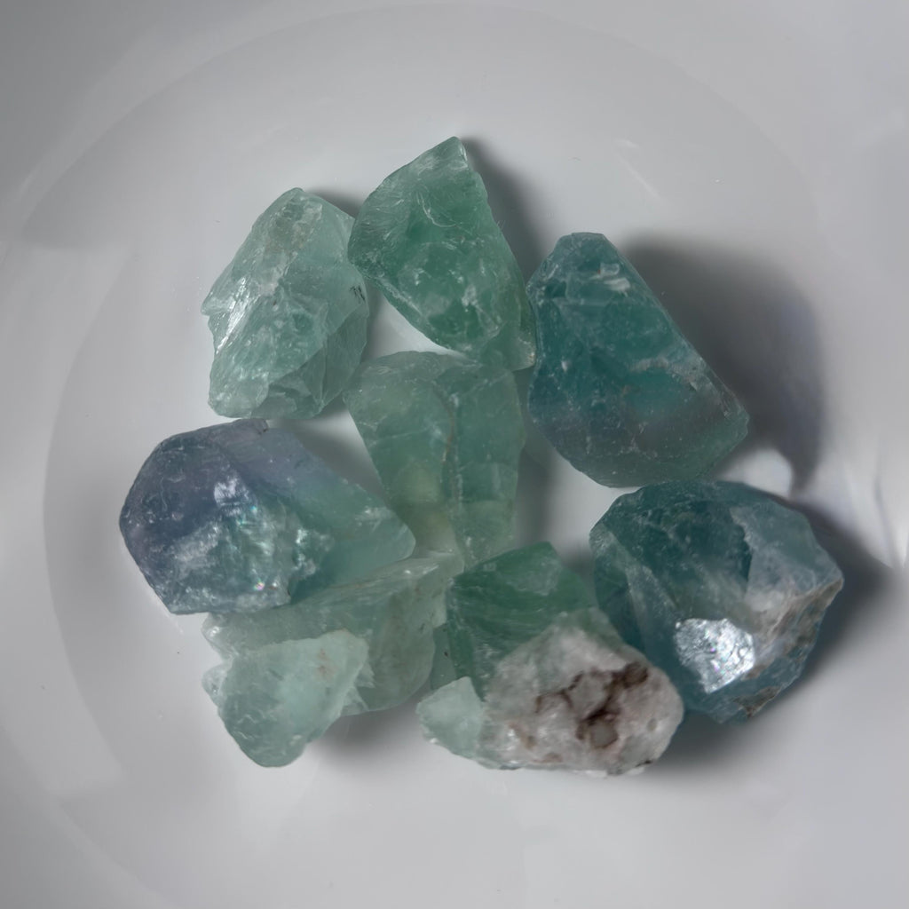 Fluorite Rough Stones-Natural Crystal Chunk Mix (7-8 pieces per bag)