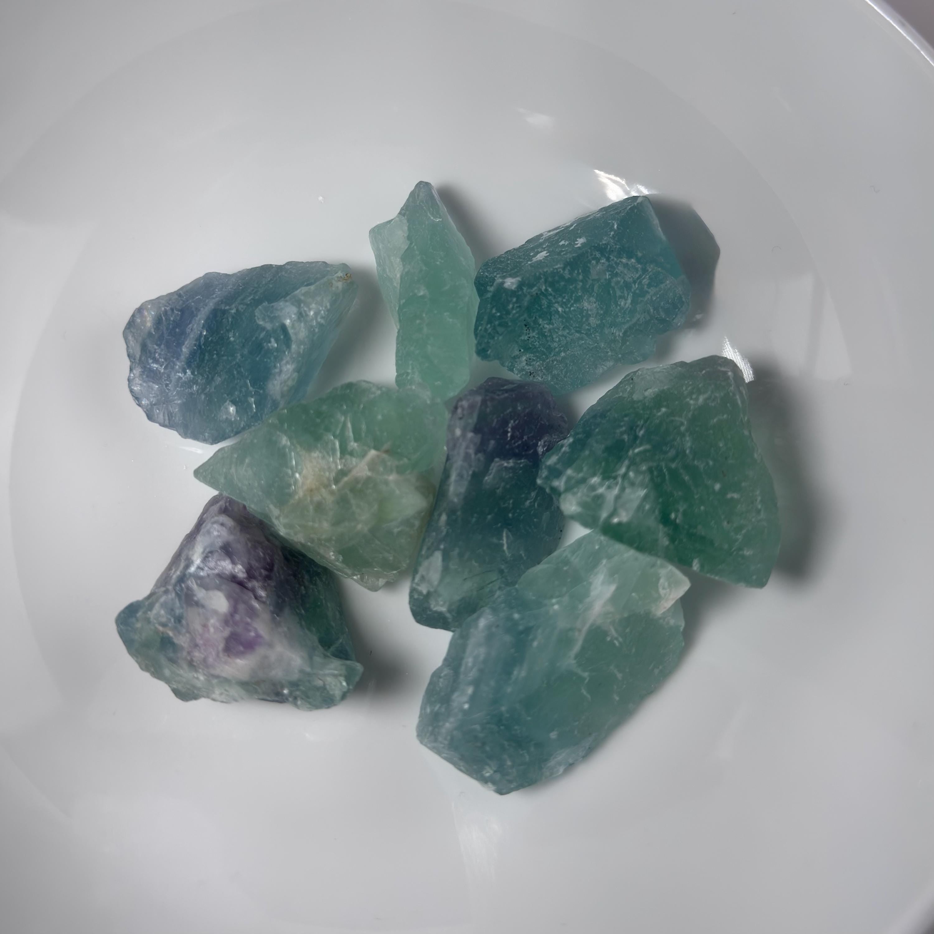 Fluorite Rough Stones-Natural Crystal Chunk Mix (7-8 pieces per bag)