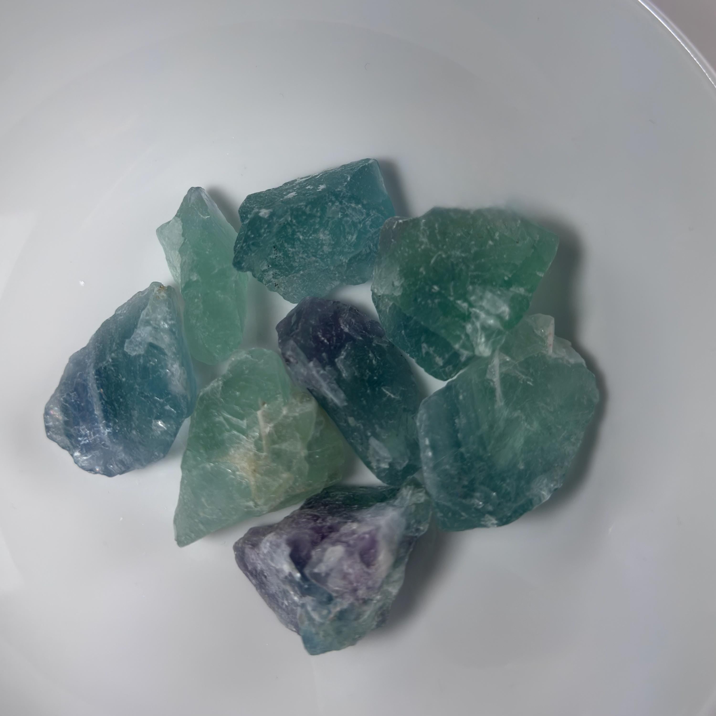 Fluorite Rough Stones-Natural Crystal Chunk Mix (7-8 pieces per bag)