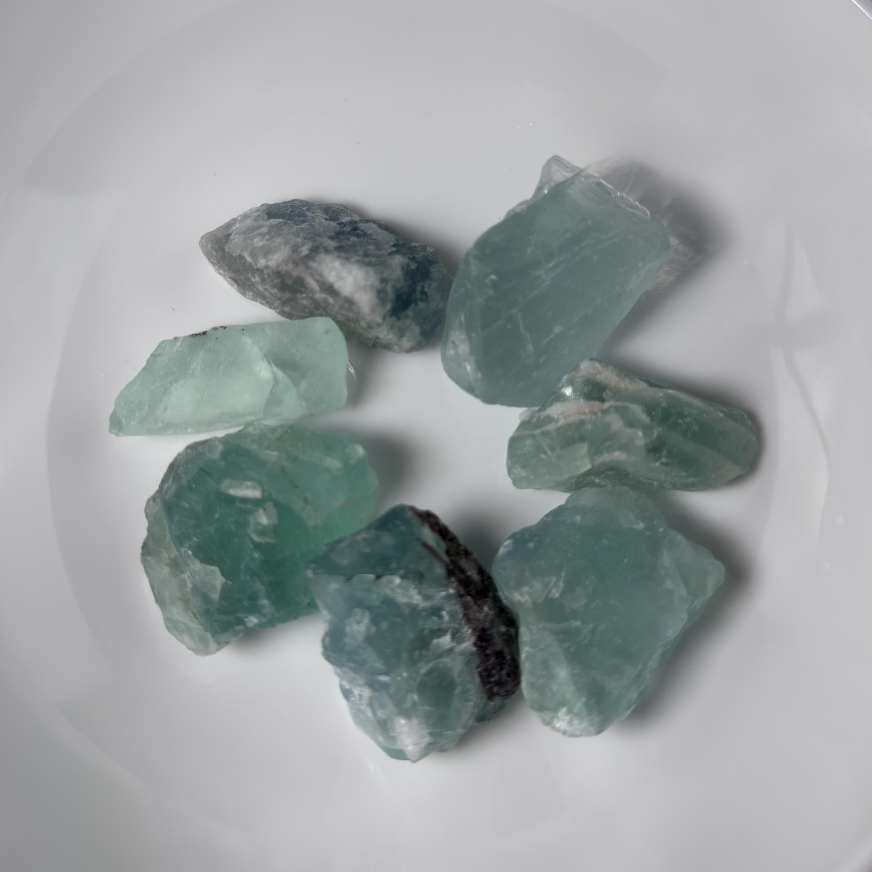 Fluorite Rough Stones-Natural Crystal Chunk Mix (7-8 pieces per bag)