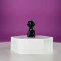Mini Crystal Dog Carving  Black Obsidian Bloodstone Sodalite  Small Healing Stone Animal Figurine