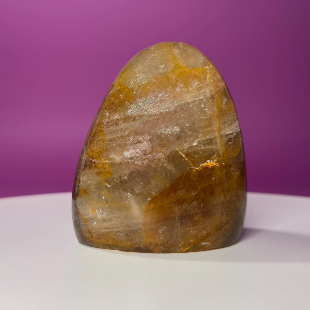 Golden Healer Quartz Free Form – 579g | Polished Statement Crystal