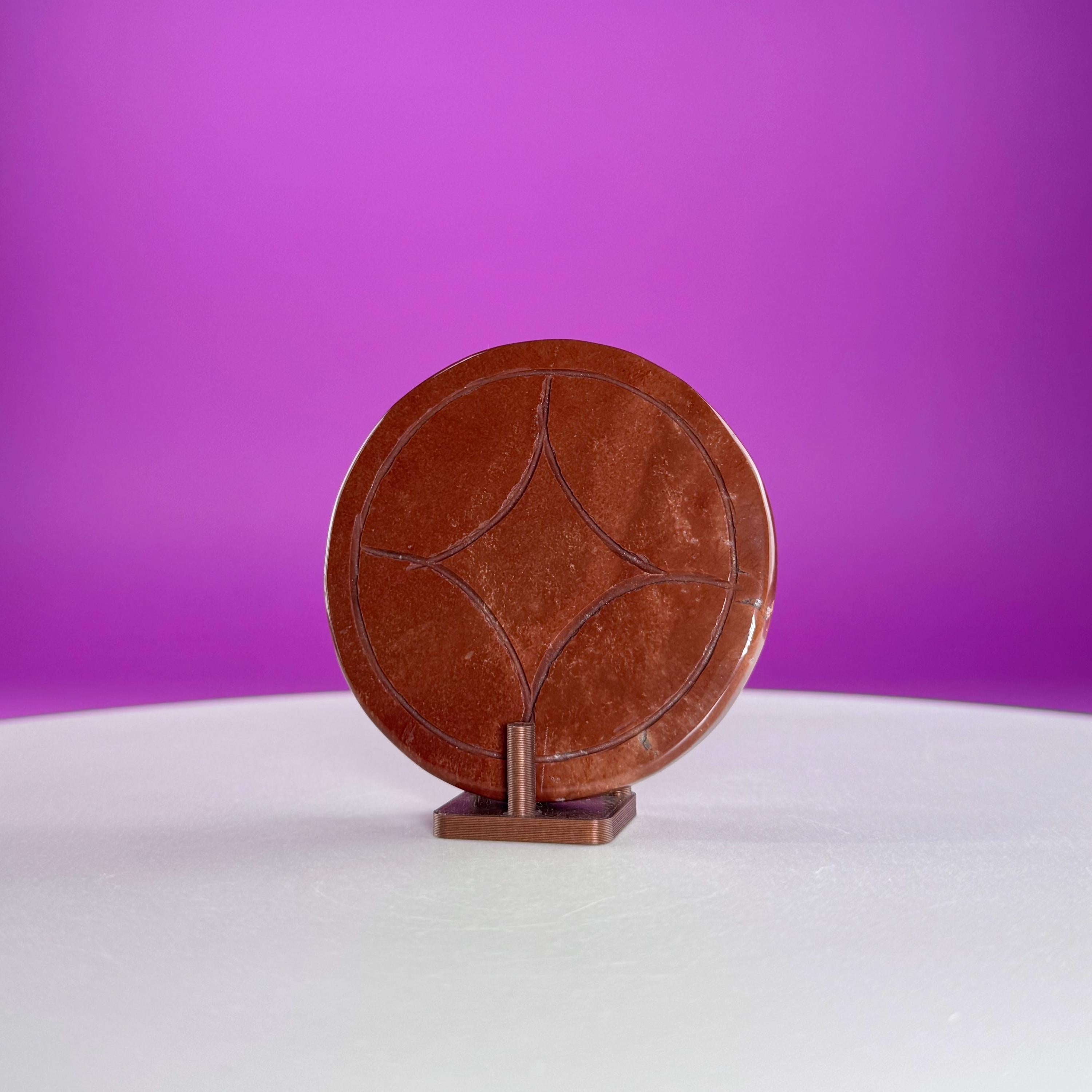 Red Jasper Money Coin  Abundance, Stability & Manifestation Energy