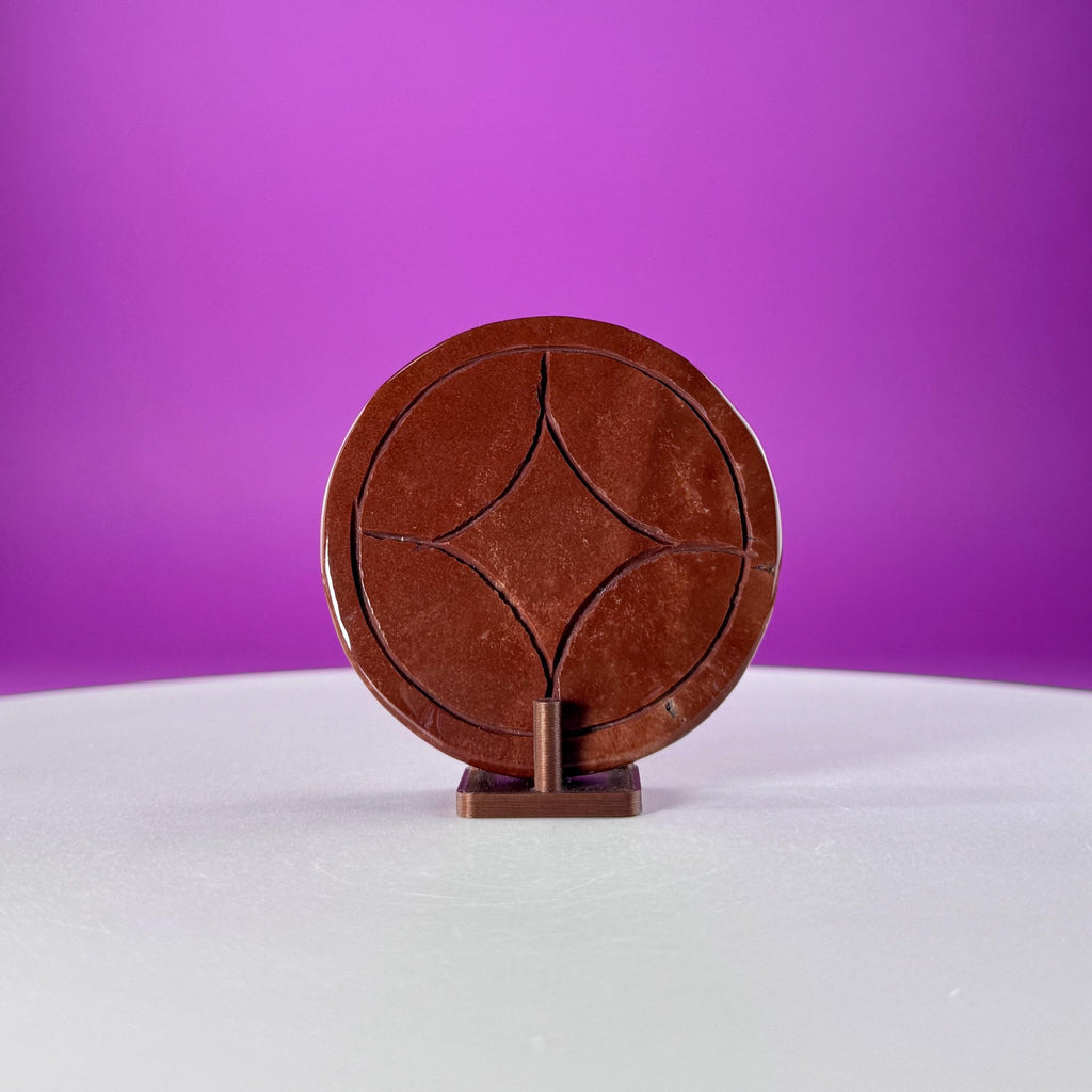 Red Jasper Money Coin  Abundance, Stability & Manifestation Energy