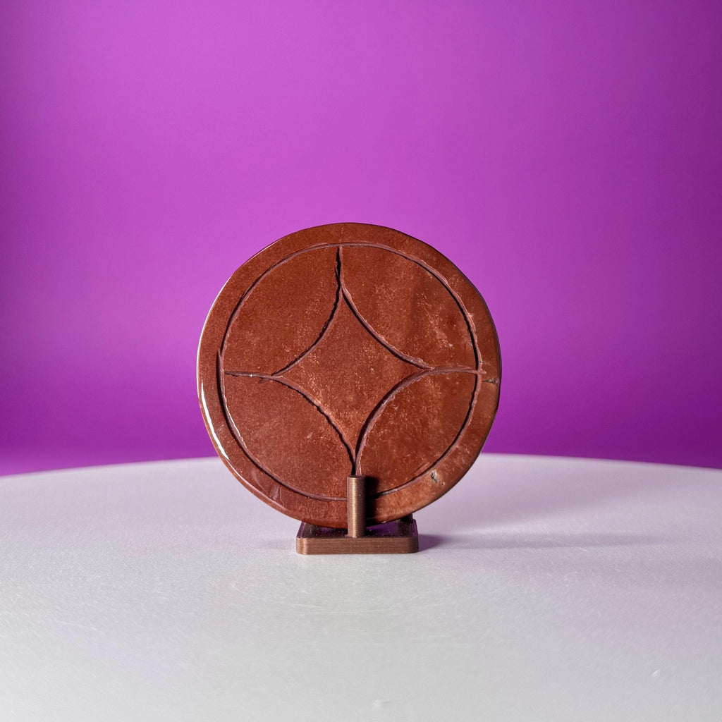 Red Jasper Money Coin  Abundance, Stability & Manifestation Energy
