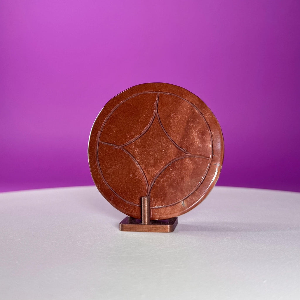Red Jasper Money Coin  Abundance, Stability & Manifestation Energy