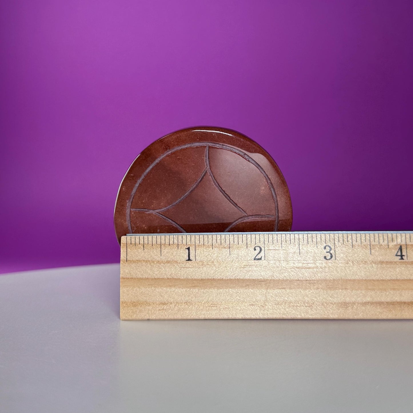 Red Jasper Money Coin  Abundance, Stability & Manifestation Energy