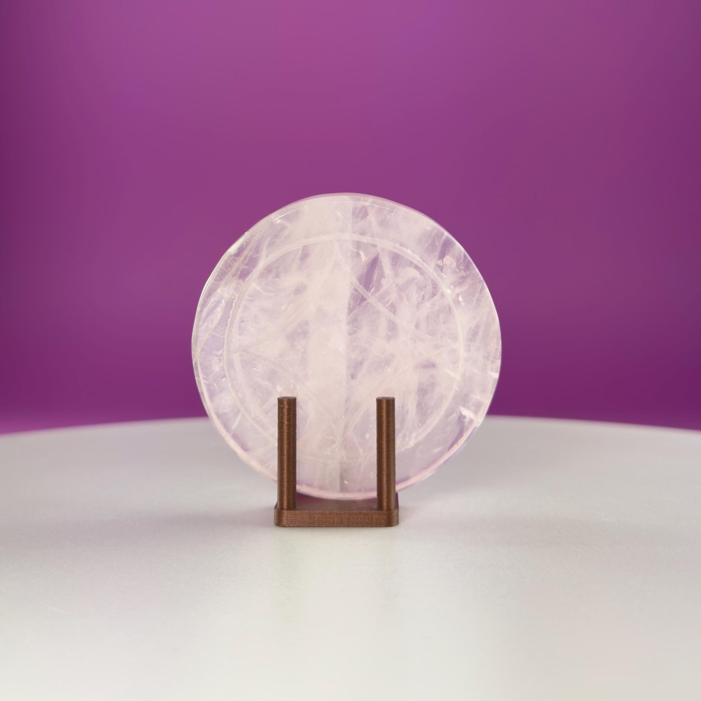 Rose Quartz Money Coin  Love & Abundance Crystal  Heart Chakra Prosperity Stone