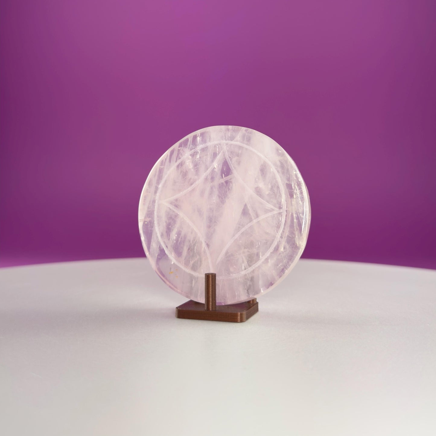 Rose Quartz Money Coin  Love & Abundance Crystal  Heart Chakra Prosperity Stone