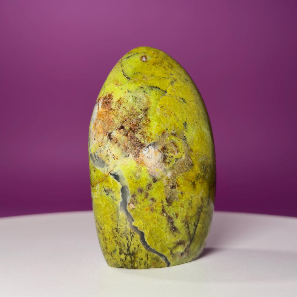 Green Opal Free Form – 390g Polished Abundance & Prosperity Crystal