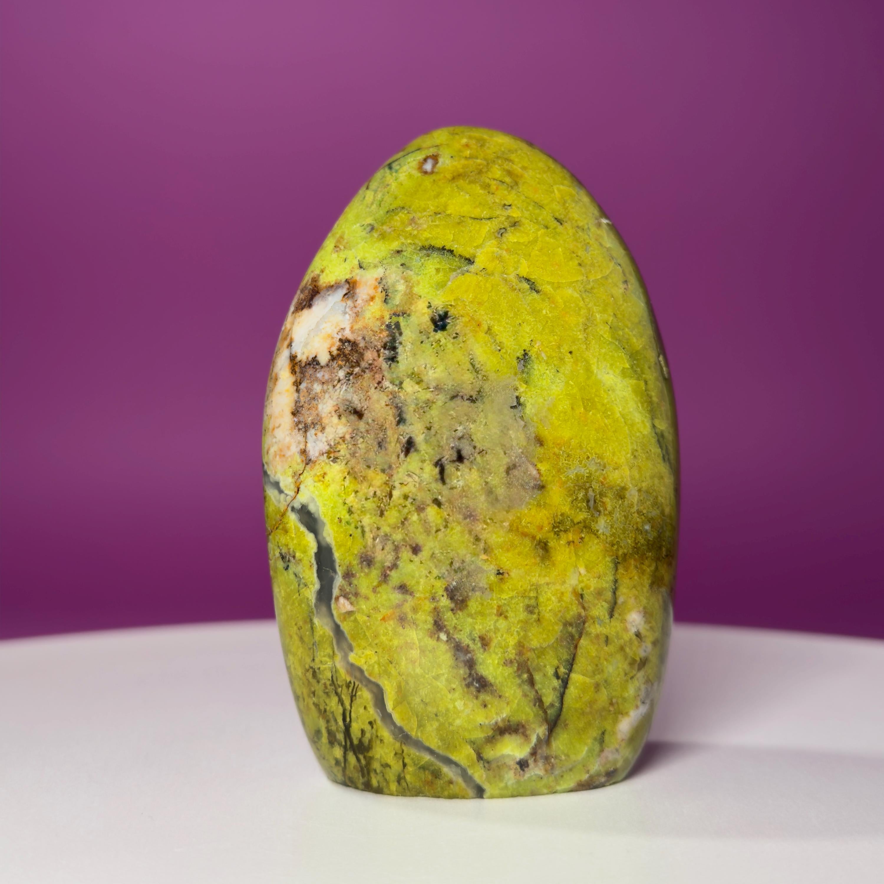 Green Opal Free Form – 390g Polished Abundance & Prosperity Crystal