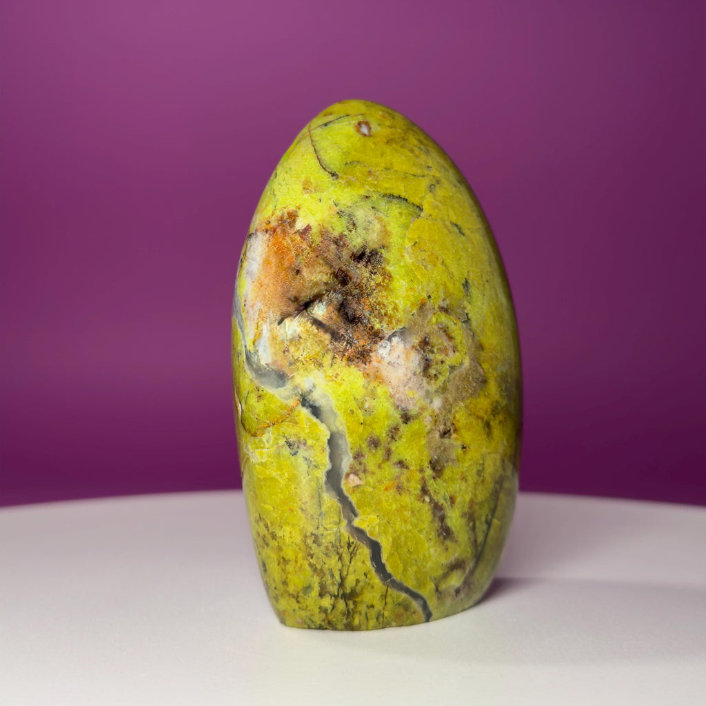 Green Opal Free Form – 390g Polished Abundance & Prosperity Crystal