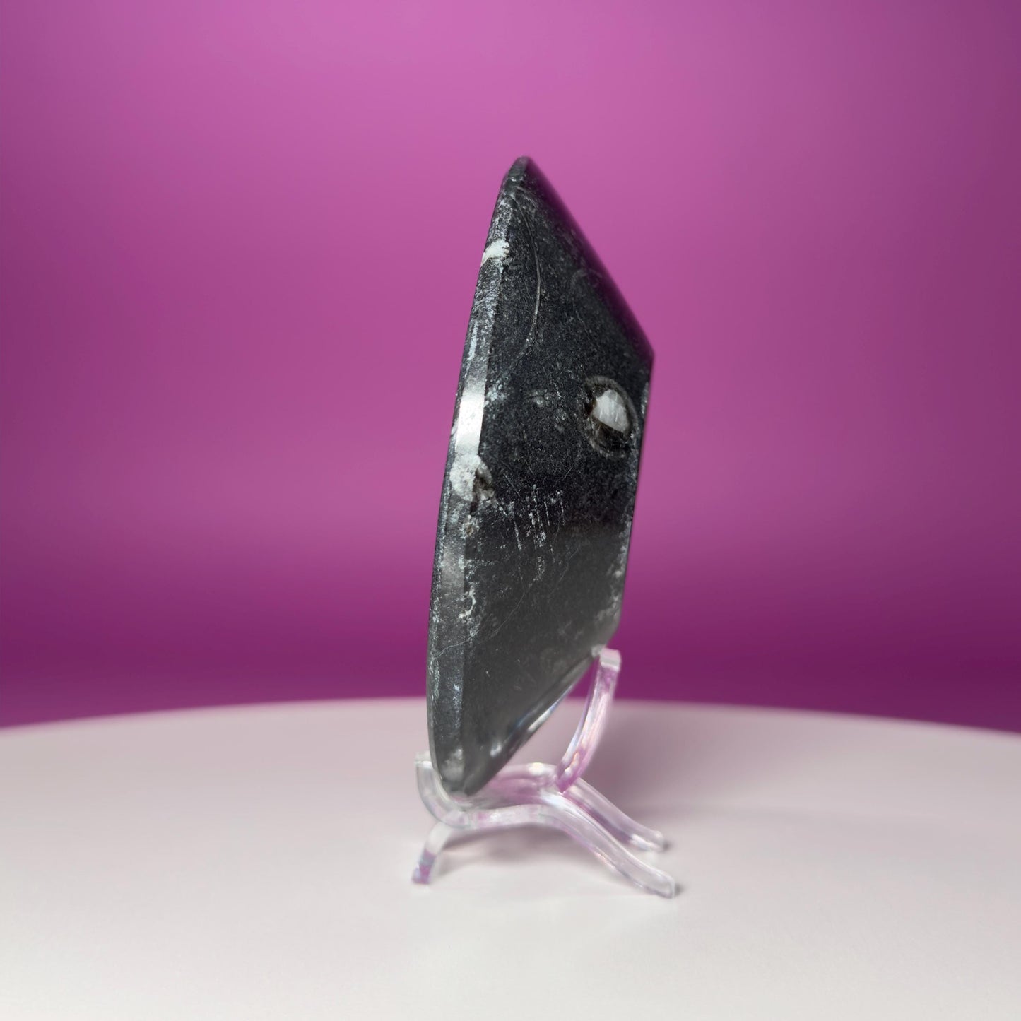 Mini Orthoceras Offering Bowl – 151g Fossil Crystal Dish for Altars & Ritual Work